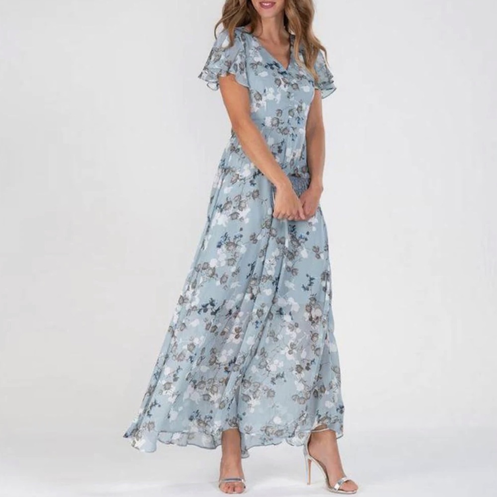 Blue Floral Dress
